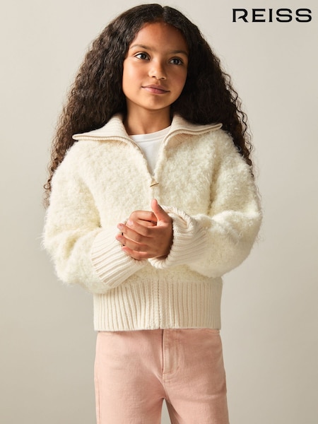 Reiss Becky Fluffy Zip-Through Cardigan With Wool (AK0893) | € 66