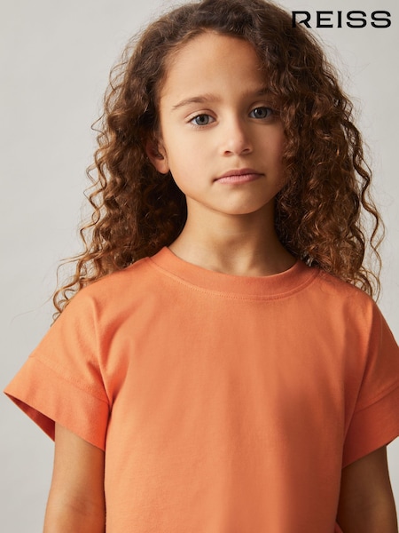 Orange - Reiss Lois Oversized Kurzarm-T-Shirt aus Baumwolle (AK0900) | 18 €