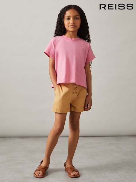 Rosa brillante - Reiss Lois Cotton Oversized Short-Sleeve T-Shirt (AK0934) | 15 €