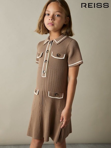 Maro - Rochie Reiss Sofia din tricot cu nasturi și model striat (AK0959) | 611 LEI