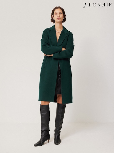 Jigsaw Green Double Faced Tailored Coat (AK1003) | €229