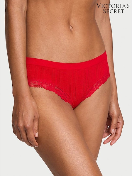 Victoria's Secret Lipstick Red Hipster Heart Pointelle Knickers (AK1062) | €10.50
