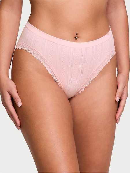 Victoria's Secret Pretty Blossom Pink Brief Heart Pointelle Knickers (AK1064) | €10.50