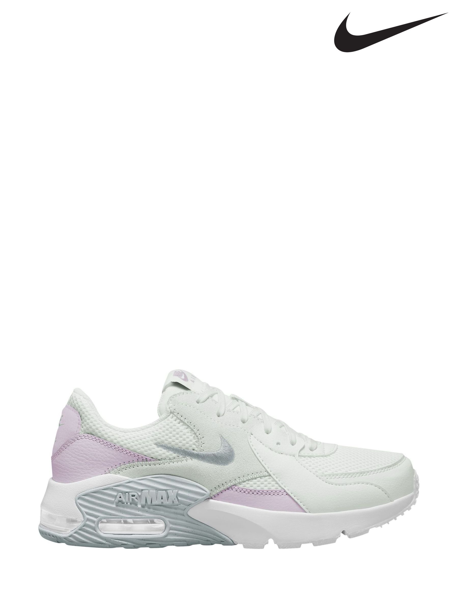 white & pink air max excee trainers