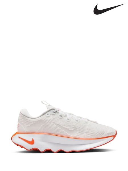 Nike White Orange Motiva Premium Walking Trainers (AK1278) | €143