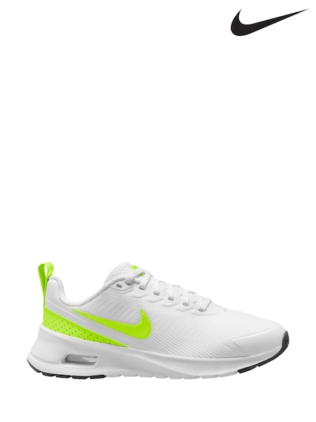Nike White/Lime Air Max Nuaxis Trainers (AK1345) | €127