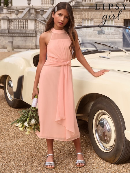 Lipsy Twist Waist Occasion Dress (7-16yrs) (AK1402) | € 60 - € 72