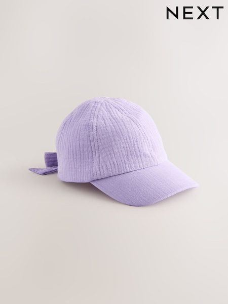 Пурпурный - 100% Cotton Bow Cap (3mths-10yrs) (AK1454) | €11 - €14