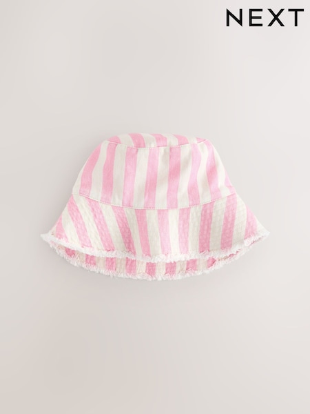 Pink/Cream Wash Bucket Hat (1-16yrs) (AK1457) | €10 - €16
