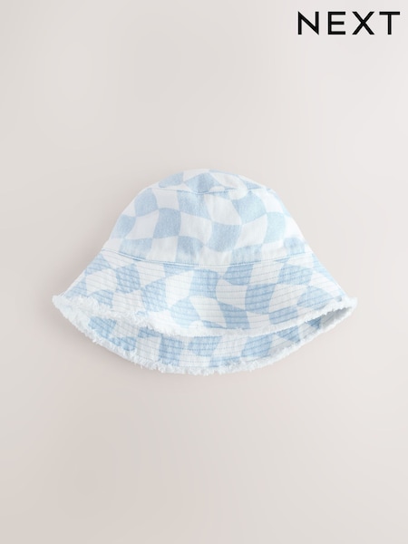 Blue/Ecru Wash Bucket Hat (1-16yrs) (AK1465) | €10 - €16