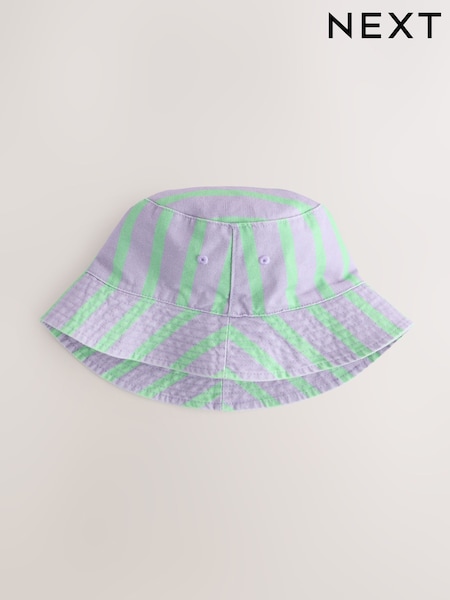 Purple/Green Stripe Bucket Hat (3mths-16yrs) (AK1514) | €10 - €16
