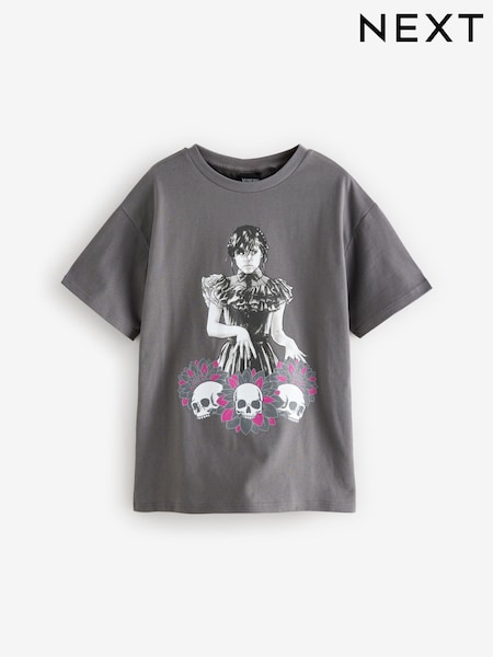 Grey Wednesday License Graphic 100% Cotton T-Shirt (8-16yrs) (AK1614) | €16 - €20