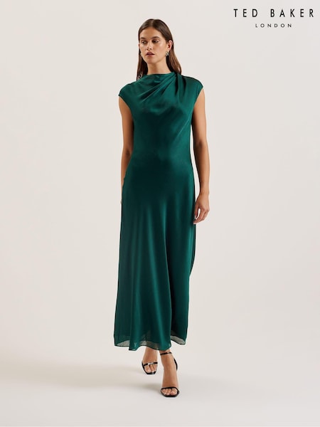 Ted Baker Rimini Draped Neck Detail Midi Dress (AK1620) | 1,037 LEI