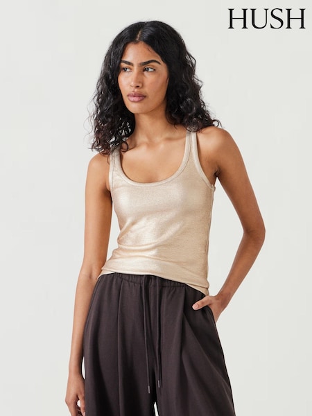 Gold - Hush Alyssa gerippte Metallic-Weste (AK1696) | 54 €