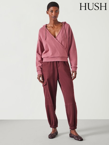 Hush Pink Daisy Wrap 100% Cotton Hoodie (AK1724) | €46
