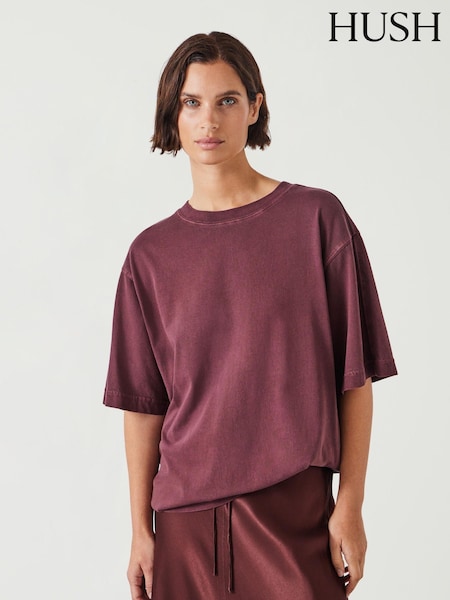 Hush Brown Oversized 100% Cotton Flo T-Shirt (AK1743) | €24