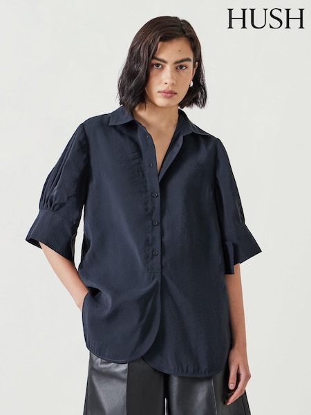 Hush Black Laila Short Sleeve Shirt (AK1748) | ₪377