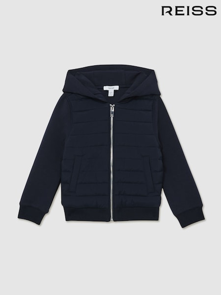 Reiss Taylor Interlock Hybrid Hooded Puffer Jacket (AK1770) | 80 €