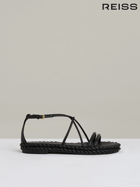 Reiss Libby Leather Braided Flat Sandals (AK1785) | 242 €
