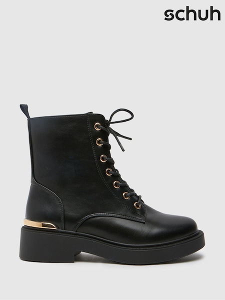 Schuh Cassidy Lace-Up Black Boots (AK1824) | €53