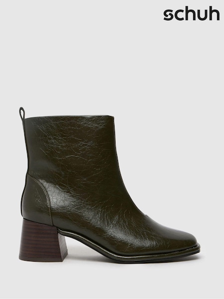 Schuh Green Bowie Block Croc Effect Boots (AK1826) | ₪251