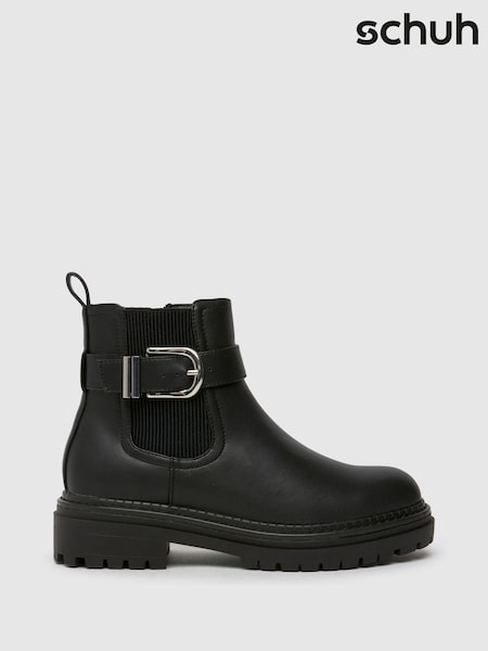 Schuh Amari Chunky Buckle Black Boots (AK1837) | €58