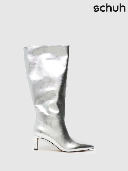 Schuh Silver Dottie Knee High Boots (AK1853) | €83