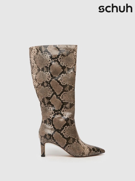 Schuh Dottie Knee High Brown Boots (AK1864) | €83