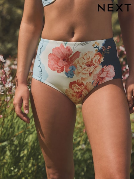 צבע נייבי/שמנת/אלמוג בדוגמה פרחונית - Bikini Bottoms (AK1917) | ‏60‏₪