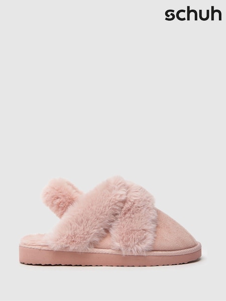 Schuh Pink Harper Fur Mules (AK1975) | SGD 68