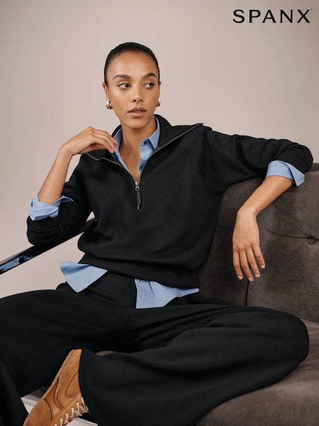 Musta - Spanx Air Essentials -vetoketjullinen paita (AK1991) | €170