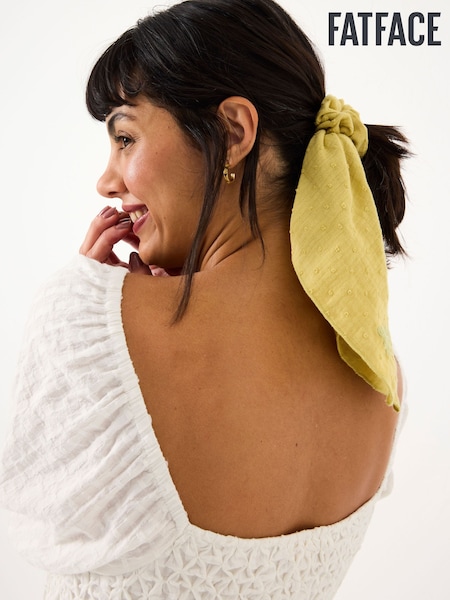 FatFace Beeble Embroidered Tie Scrunchie (AK2049) | €14