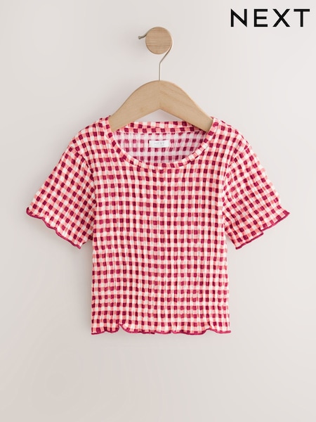 Red/White Textured T-Shirt (3-16yrs) (AK2066) | 329 UAH - 535 UAH