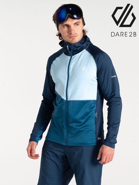 Dare 2b Mens Blue Assimilate III Hooded Core Stretch Midlayer Jacket (AK2189) | €30