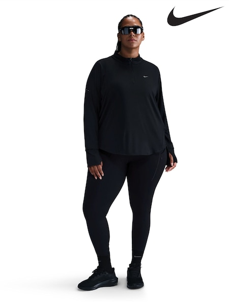 Nike Black Swift Dri-FIT UV 1/2 Zip Running Top (AK2470) | €77