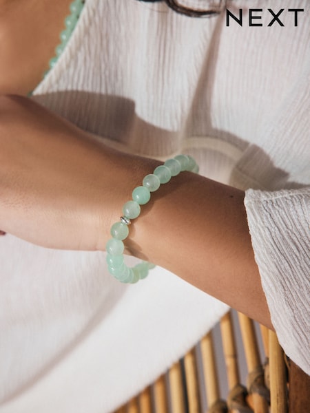 Green Bead Stretch Bracelet (AK2833) | €11