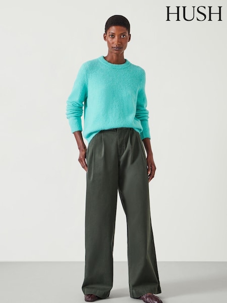 Hush Green Lya Cotton Chino Trousers (AK2930) | €59