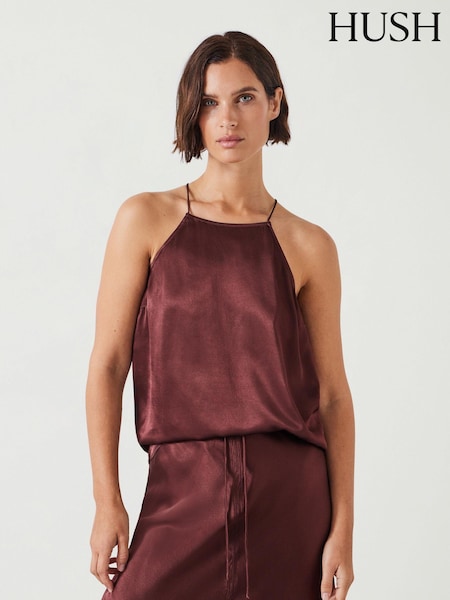 Hush Brown Medina Halter Top (AK2950) | €42