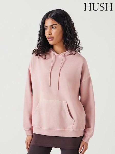 Hush Pink Shay Oversized Heavyweight 100% Cotton Hoodie (AK2963) | $63