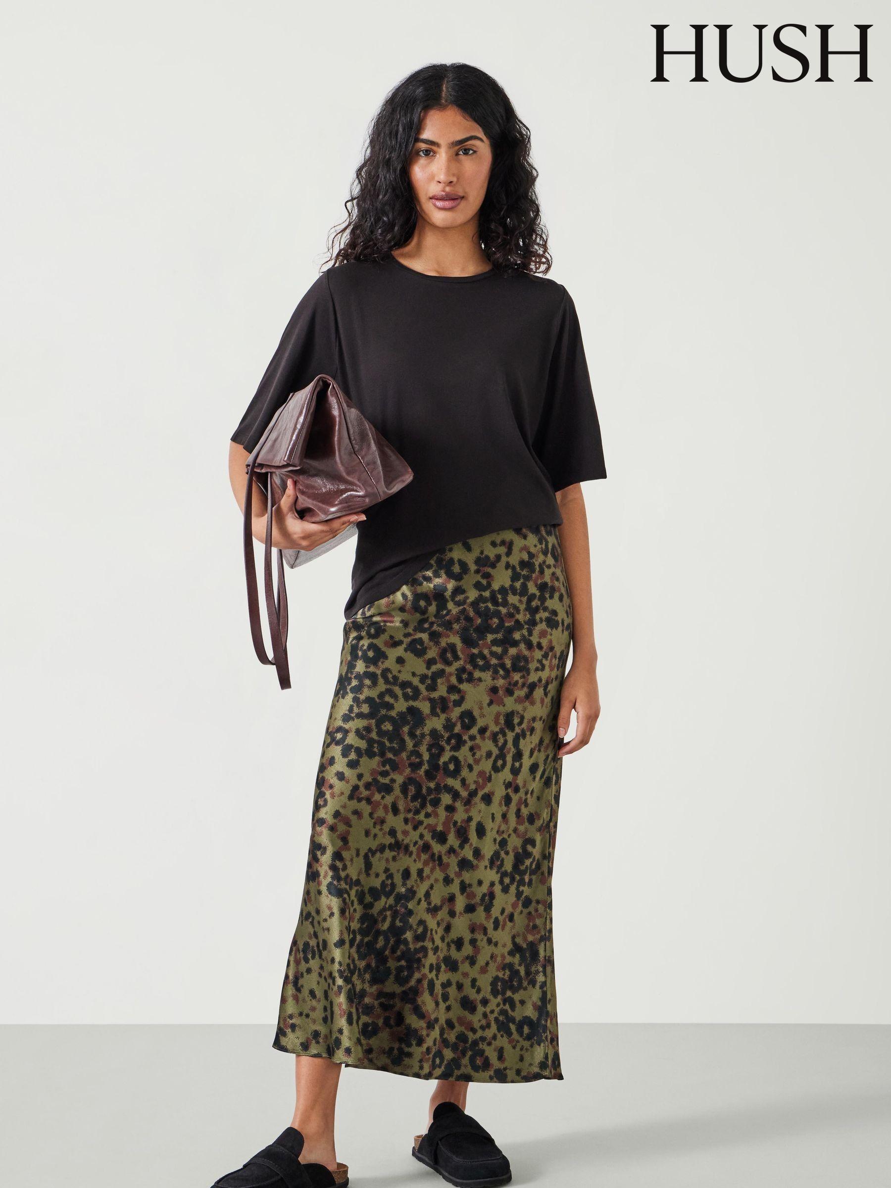 Hush leopard maxi skirt outlet