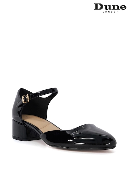 Black - Dune London Dominos Two Part Low Court Shoes (AK3036) | 464 LEI