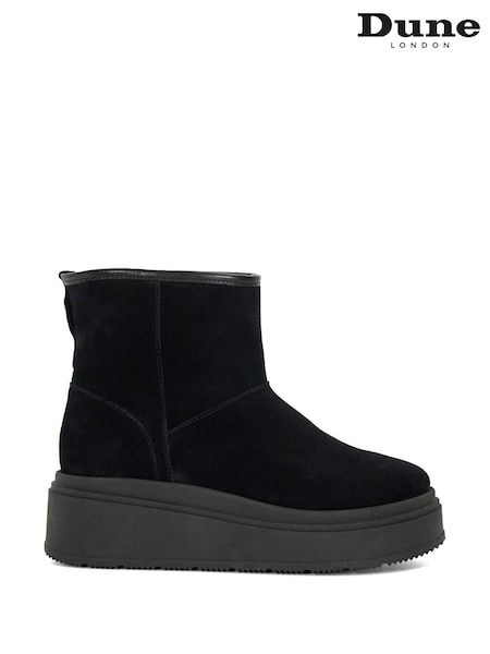 Negru - Cizme cu platformă din blană artificială Podsey Dune London (AK3043) | 417 LEI