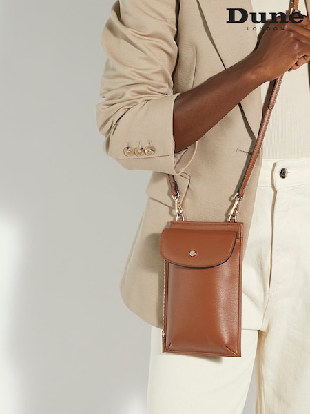 Dune London Brown Shiela Multi Purpose Phone Case Bag (AK3107) | €66