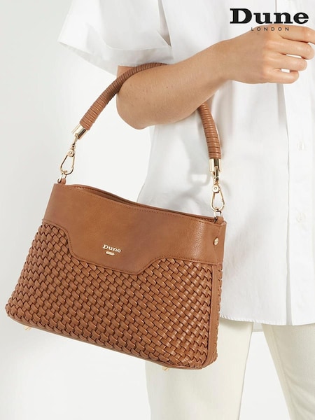 Dune London Brown Dinidelphie Medium Woven Grab Bag (AK3113) | 5,948 UAH