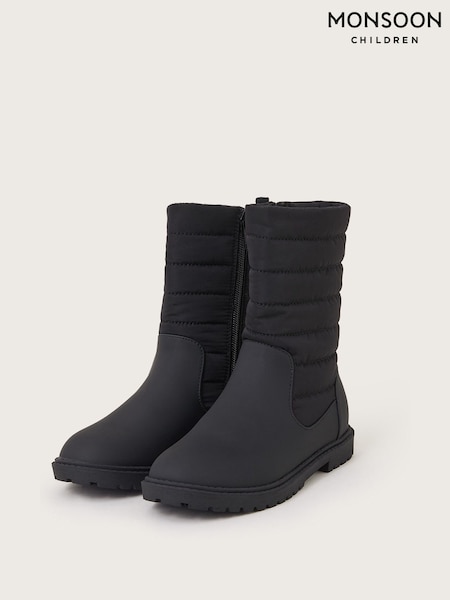 Monsoon Black Quilted Chelsea Boots (AK3182) | 188 QAR - 208 QAR