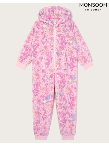 Monsoon Pink Fairy Print Fleece All-In-One (AK3205) | ₪141 - ₪161
