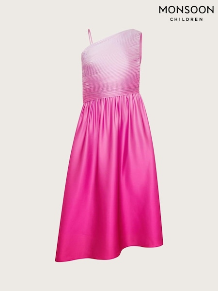 Monsoon Pink Pleated Ombre Satin Dress (AK3219) | AED298 - AED323