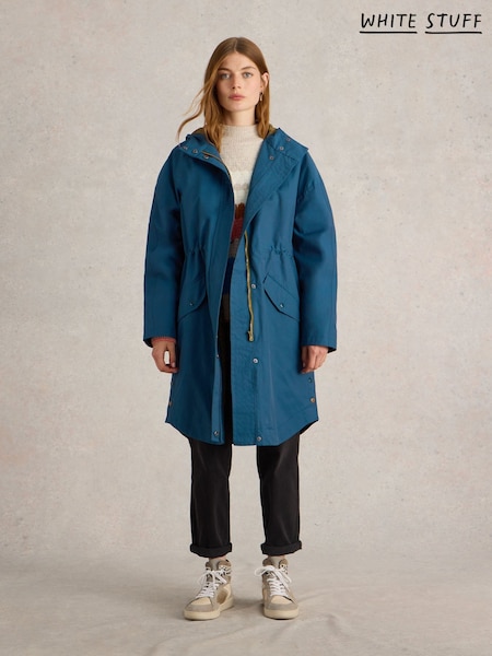 White Stuff Blue Winnie Waterproof Coat (AK3270) | ₪860