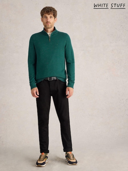White Stuff Green Merino Funnel Neck Jumper (AK3298) | €49