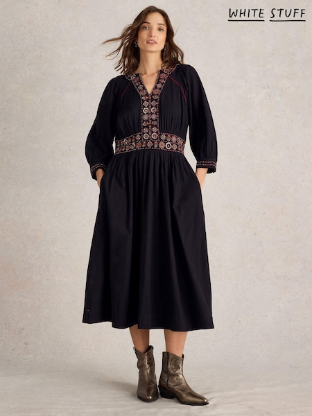 White Stuff 100% Organic Cotton Finn Embellished Dress (AK3304) | €85